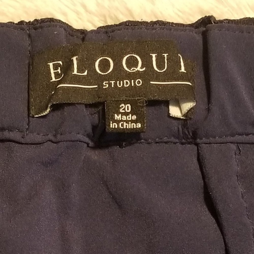 Eloquii Navy Lacy Plus Size Pencil Skirt Size 20 - Picture 2 of 5